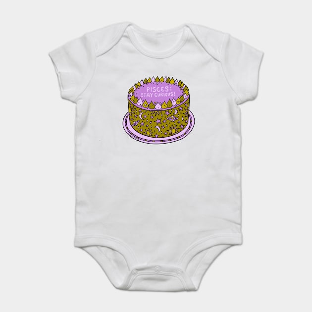 Pisces Cake Baby Bodysuit by Doodle by Meg